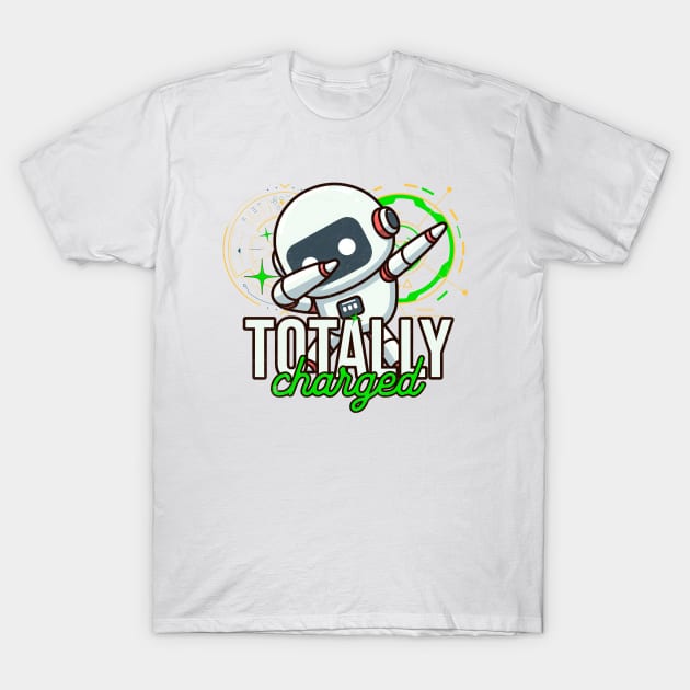 Kids Robot Totally Charged T-Shirt by alcoshirts